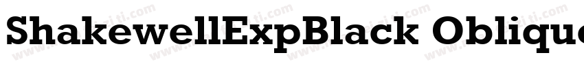 ShakewellExpBlack Oblique字体转换